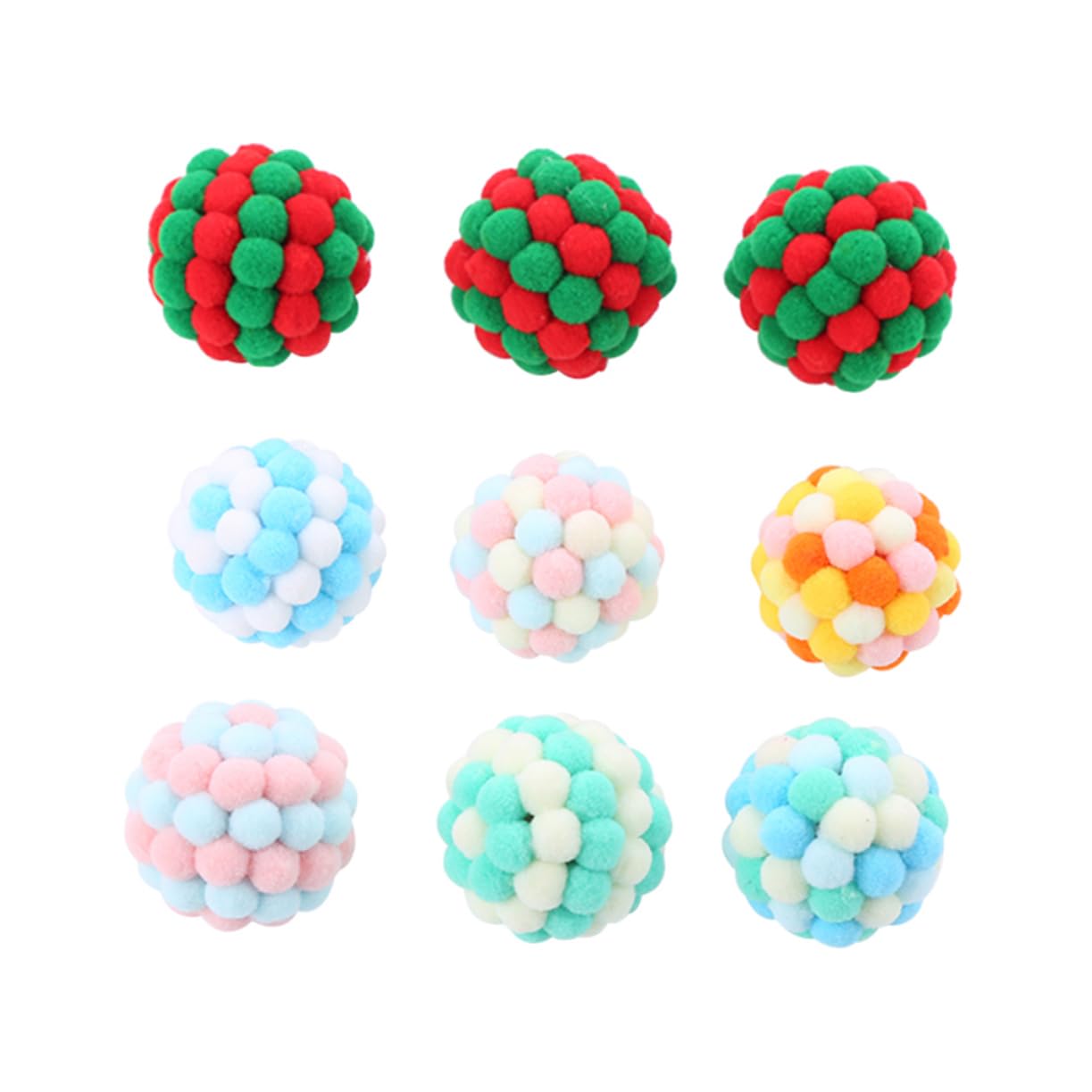 POPETPOP 15 STK Pom Pom Katzenspielzeug Katzenbälle Aus Schaumstoff Katzen-Teaser-Spielzeug Katze Spielt Katzengarn Kratzspielzeug Für Katzen Katzenfänger Spielzeug Falten Katzenkratzer
