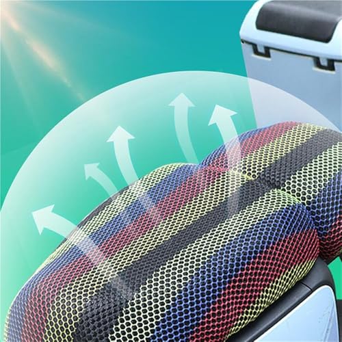 Funda de asiento de malla para moto scooter red transpirable 6