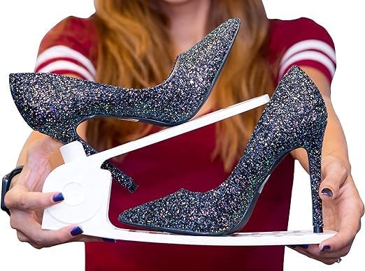 Miniatura 2 de Shopeal - Organizador de ranuras para zapatos, con estante ajustable para zapatos, apilador de almacenamiento y ahorro de espacio, soporte para