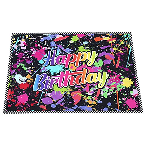 Mobestech Feliz Aniversário Decoração Graffiti Pano de Fundo Pano de Fundo Da Bandeira da Festa de A