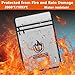 Epritliber Fireproof Document Bag 2000°F, 15x11’’ Waterproof Fireproof Money Bag for Cash, Two Pockets Safe Document Organizer for Valuables, Important Document Folder for Office Home Travel (Gray)