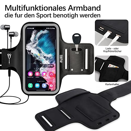 EOTW Sport Armband Handy Universal - Handytasche Joggen Armtasche Kompatibel mit iPhone 17/16/15/14/13 Pro Max Galaxy S25 Edge/S25+/S24+/S23+ FE Handyhalterung Joggen für Running Zubehör(6,2'~6,7')