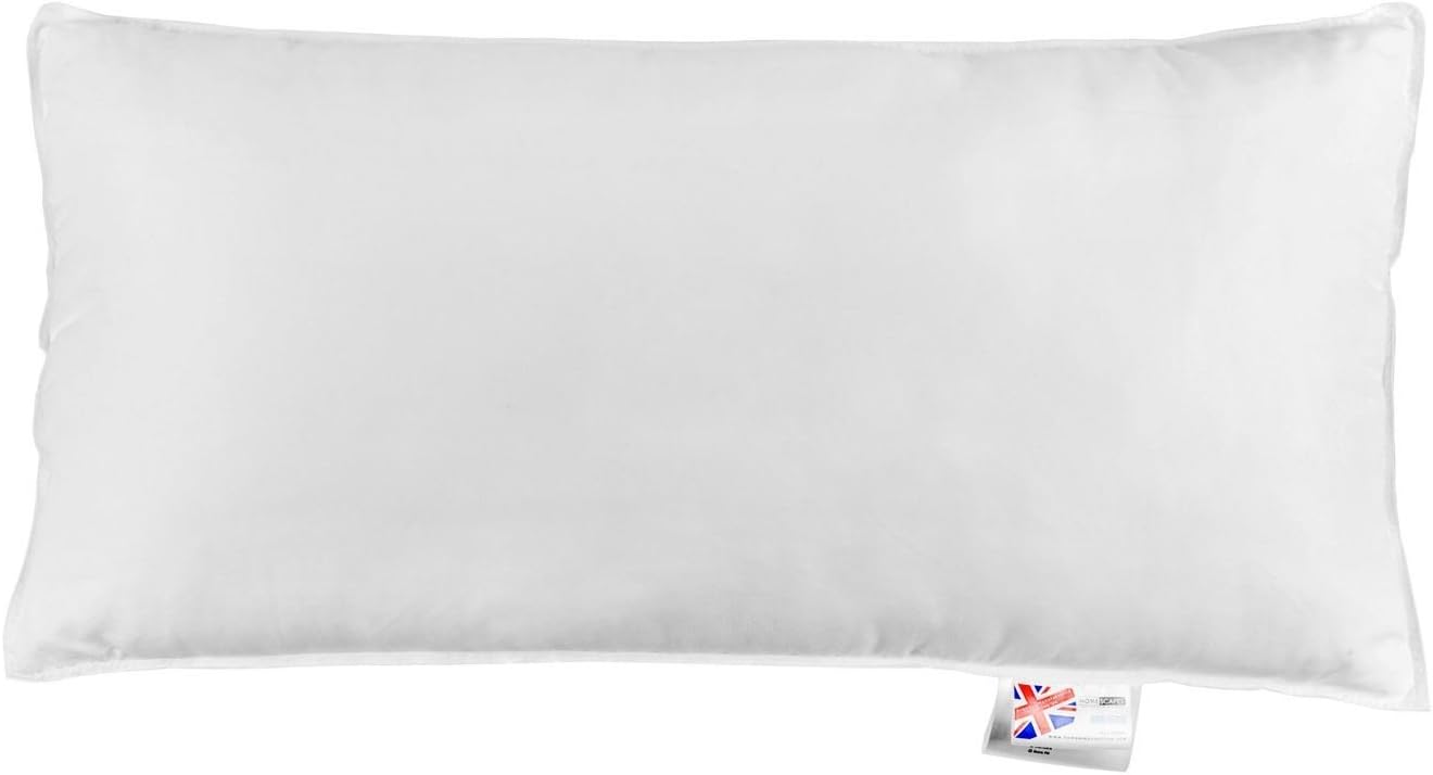Microfibre Euro Continental Pillow - 40cm x 80cm (16″x32″) Luxury Synthetic European Pillows Soft Support 100% Microfibre Casing