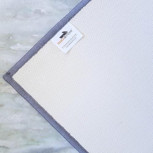 Image of Matz&More Plane Kids Floor Mat | 40x60 CM | Grey Blue | Nylon Tufted Gel Baking Anti-Slip | Home School Doormat | Children Play Room Entrance & Child Bedroom