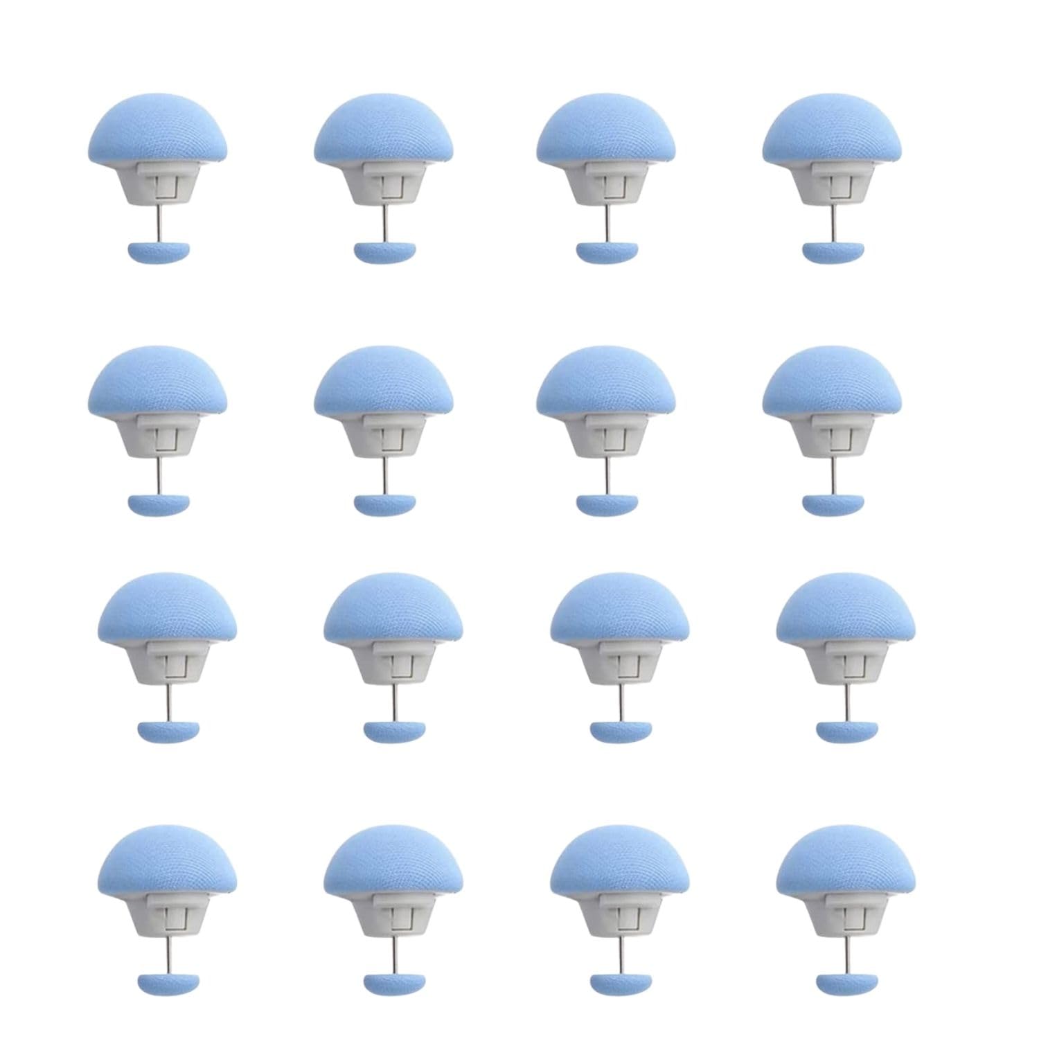 Cover Button Clip Bedding Accessories for Home uses Quilt-Button Fixers Mattresses, Sofa Covers & Curtains Mushroom Blanket-Comforter Clips Anti-Slip BedSheet Holders (Set of 16, Blue)-image-28