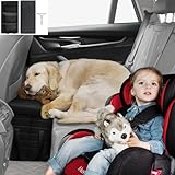GJEASE Car Dog Seat Extender for Large Dogs Up to 200lbs with Storage, Pets Can Have Whole Front/Back Seat to Stretch Out and Nap On Trips