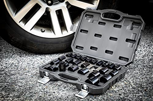 Gearwrench 25 Pc. 1/2" Drive 6 Pt. Impact Metric Socket Set, Standard - 84933N #TOP6