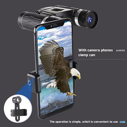 Binoculares compactos 10x22 con adaptador para celular miniatura 6