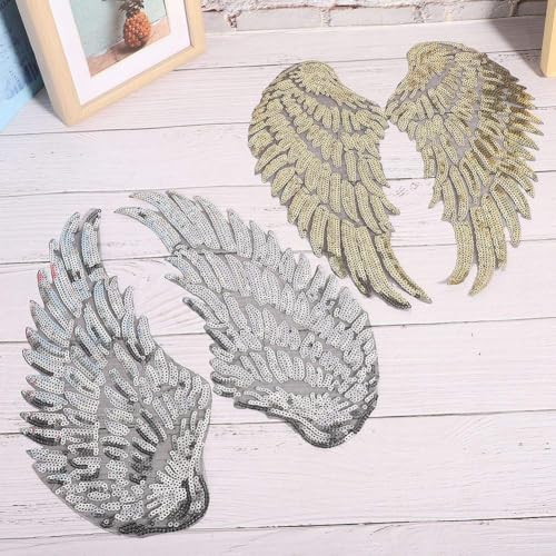 Ailes d'ange pailletées broderie haut de gamme pour customisation de vêtements - 7