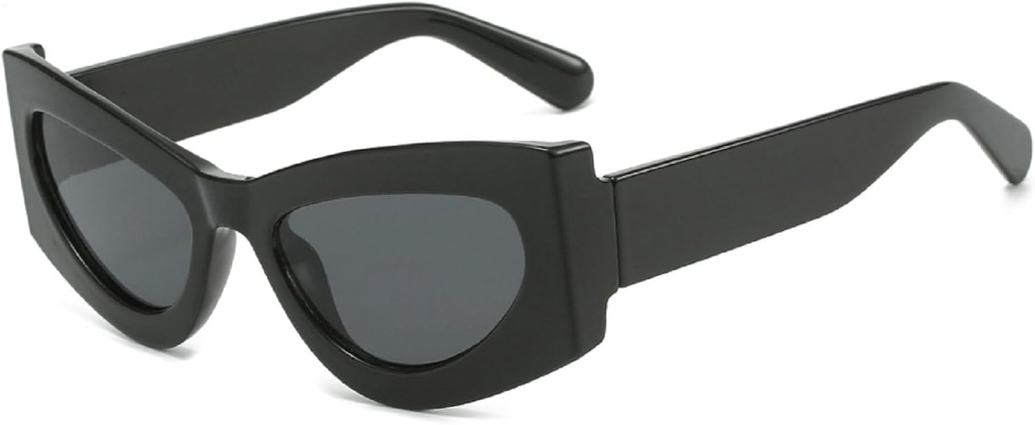 Trendy Cat Eye Sunglasses for Women Men 90s Retro Shades Fashion Green Champagne Sun Glasses N45 - Image 2