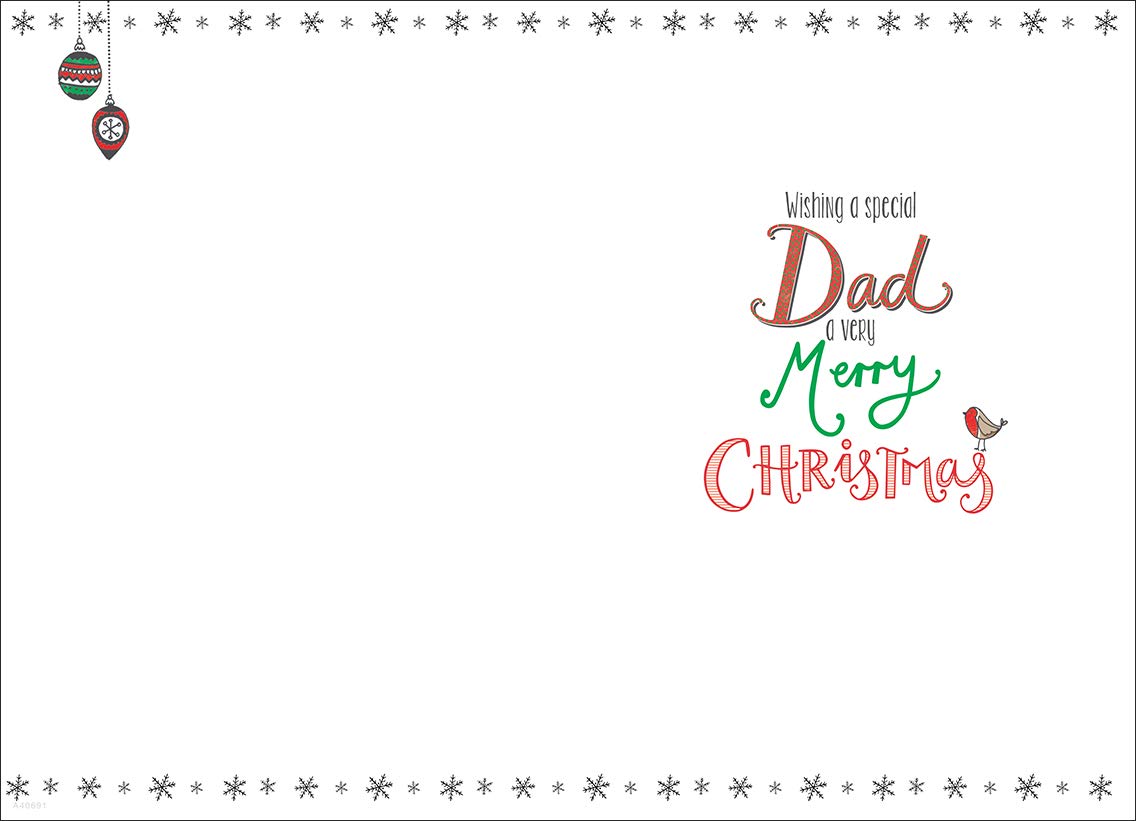 Piccadilly Greetings Weihnachtskarte Für Mama & Papa – 22,9 X 15,2 Cm, Hergestellt In UK