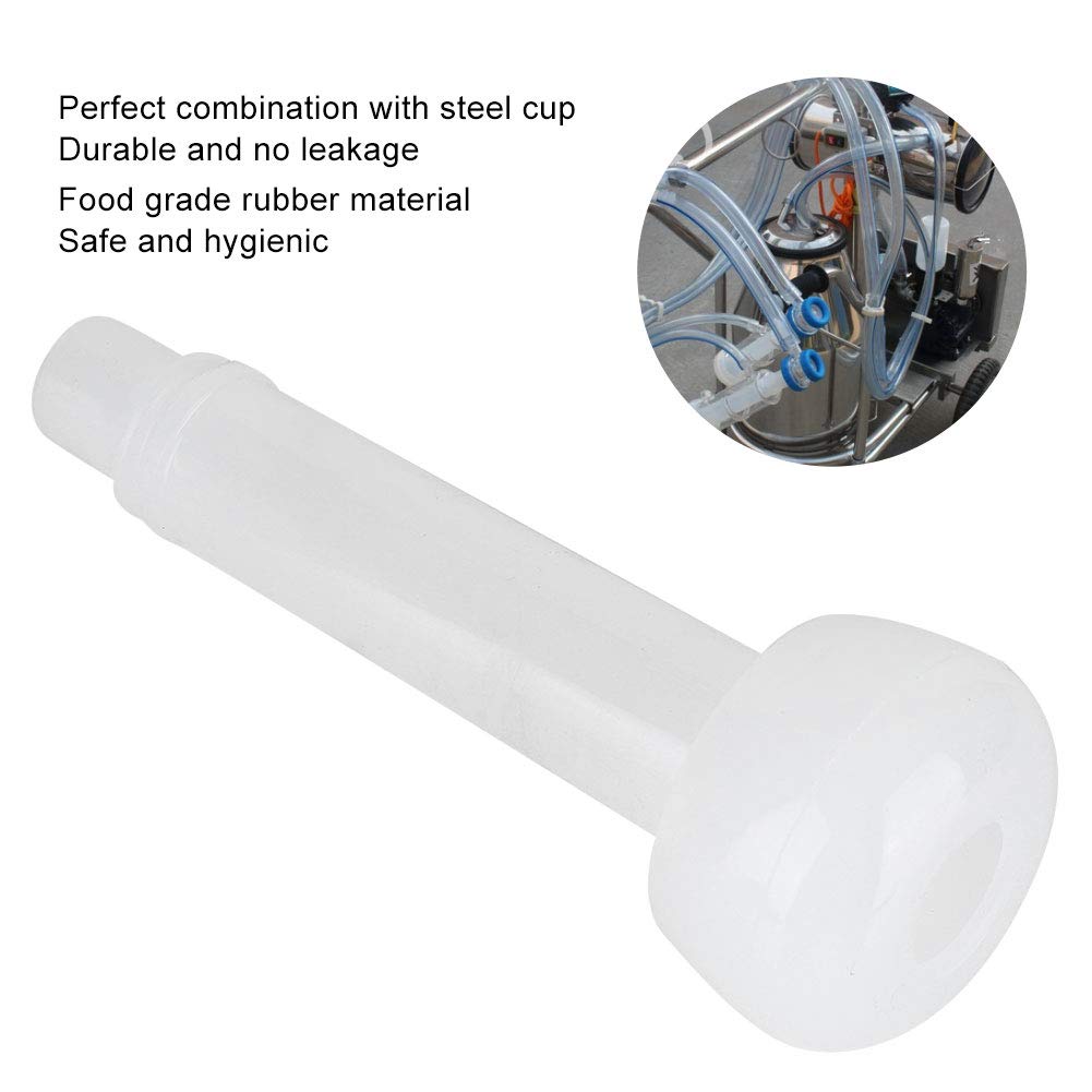Zerodis Milchzitzenmaschine Weichgummi Round Head Milchabdeckung Melkfolie Innenabdeckung Melkbecher Zubehör für Rinderschafpferde Livest Melkfutter(#2)