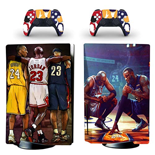 JOCHUI Console Decal Skin Basketball Legends Vinyl Sticker Compatible with PS5 Disk Standard Console...