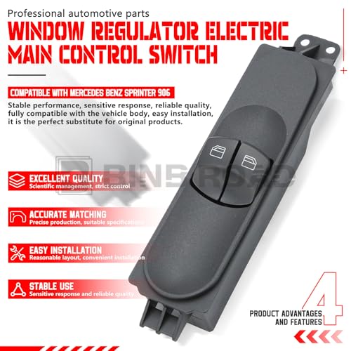 Interrupteur de vitre électrique Sprinter commande master fluide et réactive 9065451513 - 4