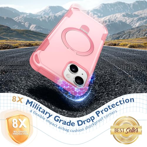 Coque iPhone 13 antichoc Fingic or rose magnétique MagSafe - 4