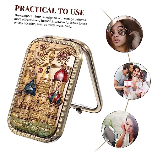 Miroir de sac de maquillage petit compact pour éviter les rayures