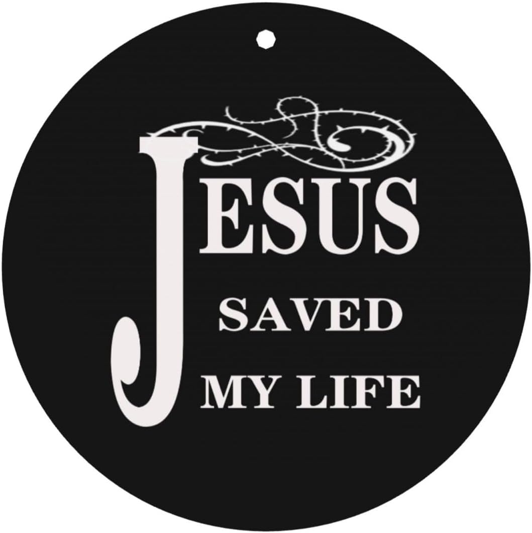 100 PCS Jesus Christian Faith Cross Religious Car Air Fresheners Cards Set, Multi-Pack Scented Cards, Long-Lasting Auto Fragrance Cards for Vehicle, Home & Office Round Shape
