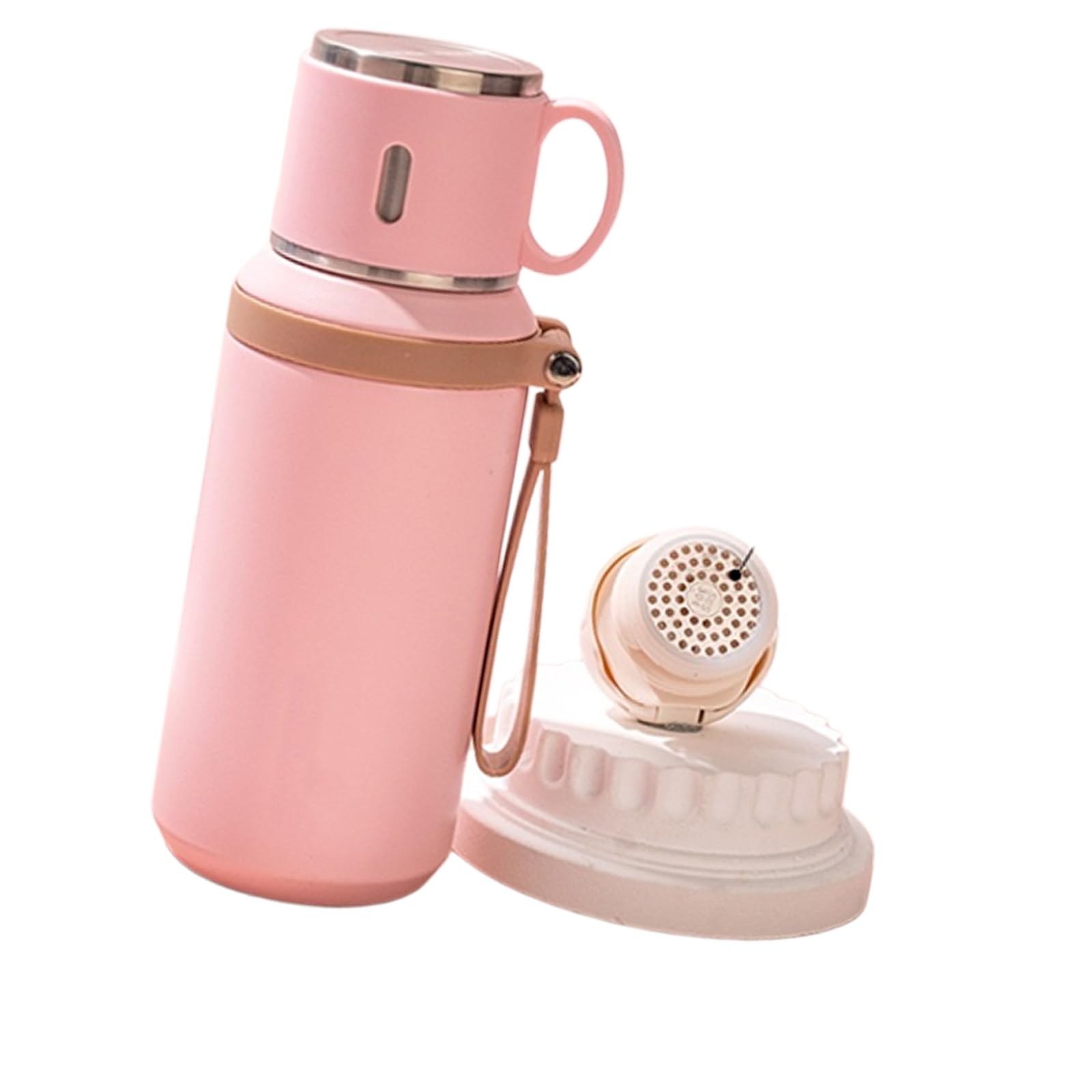 jiingekk Innovative Tea Infuser Tumblers with Removable Lid and Vacuum Insulation for Hot Cold Beverages in Travel Detachable Lid Thermal Cup