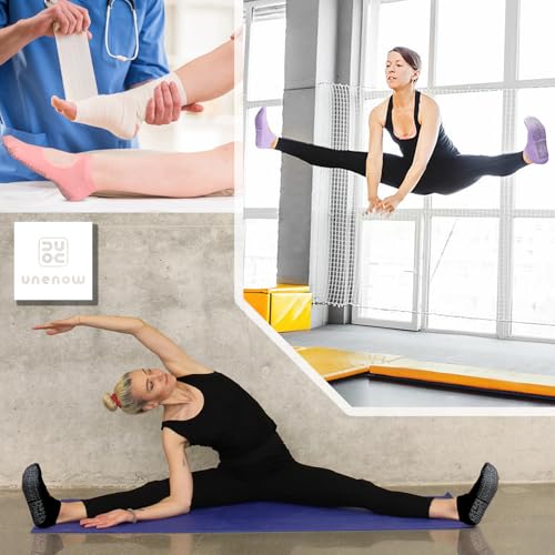 Image of unenow Non Slip Grip Yoga Socks for Women with Cushion for Pilates, Barre, Home