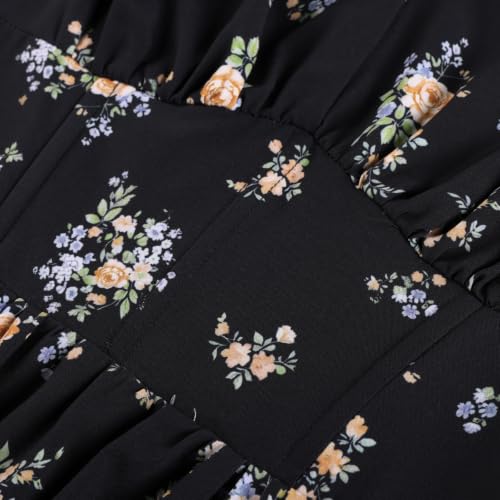 Image of Scarlet Darkness Women's Floral Corset Dress with Split 2026 Summer Spring Square Neck Midi Milkmaid Dresses