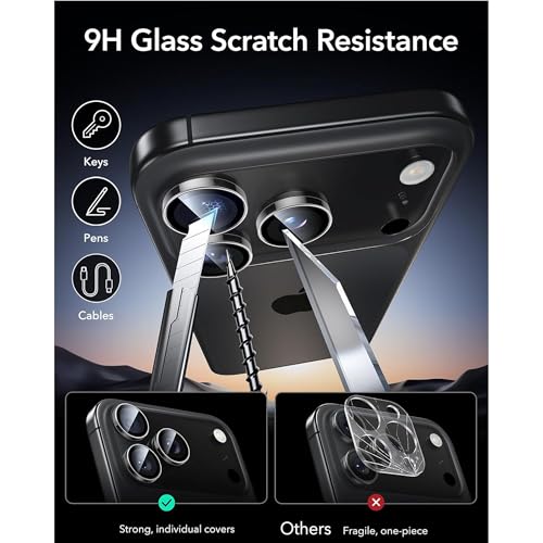Image of Amazon Brand - Solimo Camera Glass Lens Protector Ring for Redmi Note 15 Pro 5G Case Friendly with Edge to Edge Coverage and Easy Installation (Black)