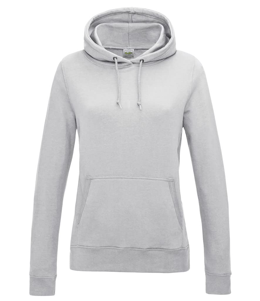 AWDis Women's Girlie College Hoodie, Grey (Ash), 12 (Manufacturer Size:Medium)