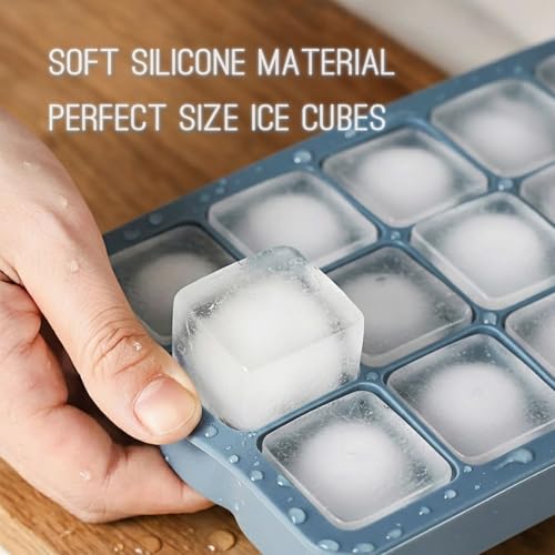 Set de 2 cubeteras de silicona para hielo con tapa miniatura 6