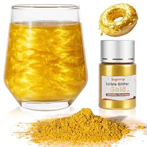 Gold Edible Glitter for Drinks, Food Grade 10g Gold