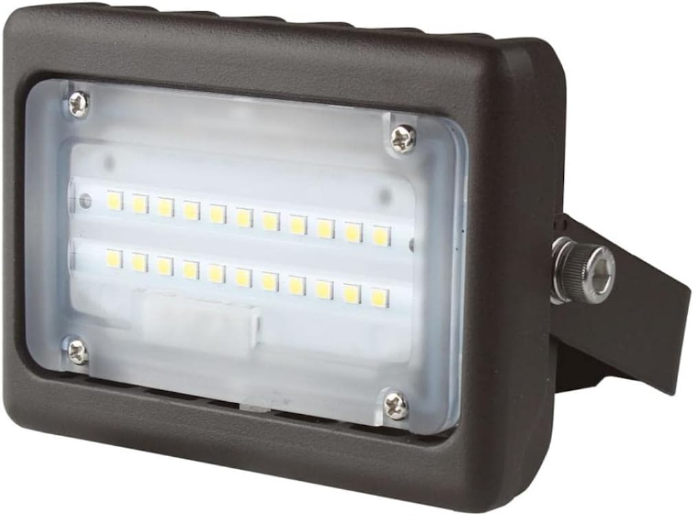 Morris Products Flat Panel LED Small Flood Light, Bracket Mount – Low Profile Design, Bronze Die Cast Aluminum Housing – Corrosion Resistant, 50,000+ Hour Life – 3000K, 15 Watts