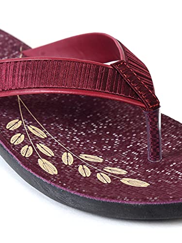 Image of AJANTA Women Maroon Flat Sandal