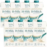 Laktosefreie H-Milch 3,5% Fett, haltbare Milch 1 L – 8er Pack
