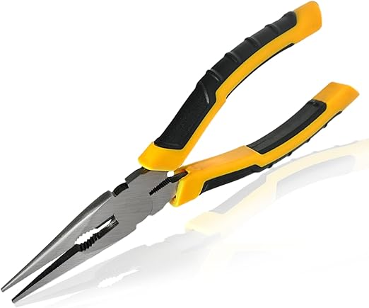 Needle Nose Pliers with Wire's Cutter - Long Nose pliers, Needlenose Pliers,Needle-nose Pliers, Needle Nose Plyers can Screw Loose Nuts and Wind/Cutter Wire's ect.(8 in)