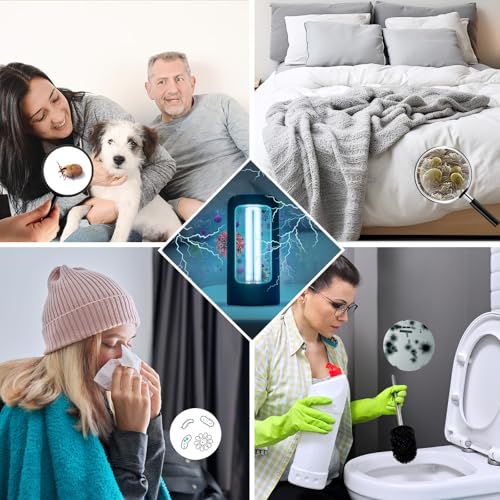 SANSI UV Lampe Desinfektion 42W, UVC Sterilisationslampe mit Fernbedienung, Starke UVC Keimtötende Lampe (254nm Wellenlänge), Tragbar UV-Sterilisator für Schlafzimmer, Hotel, Küche, Bad - Ozonfrei