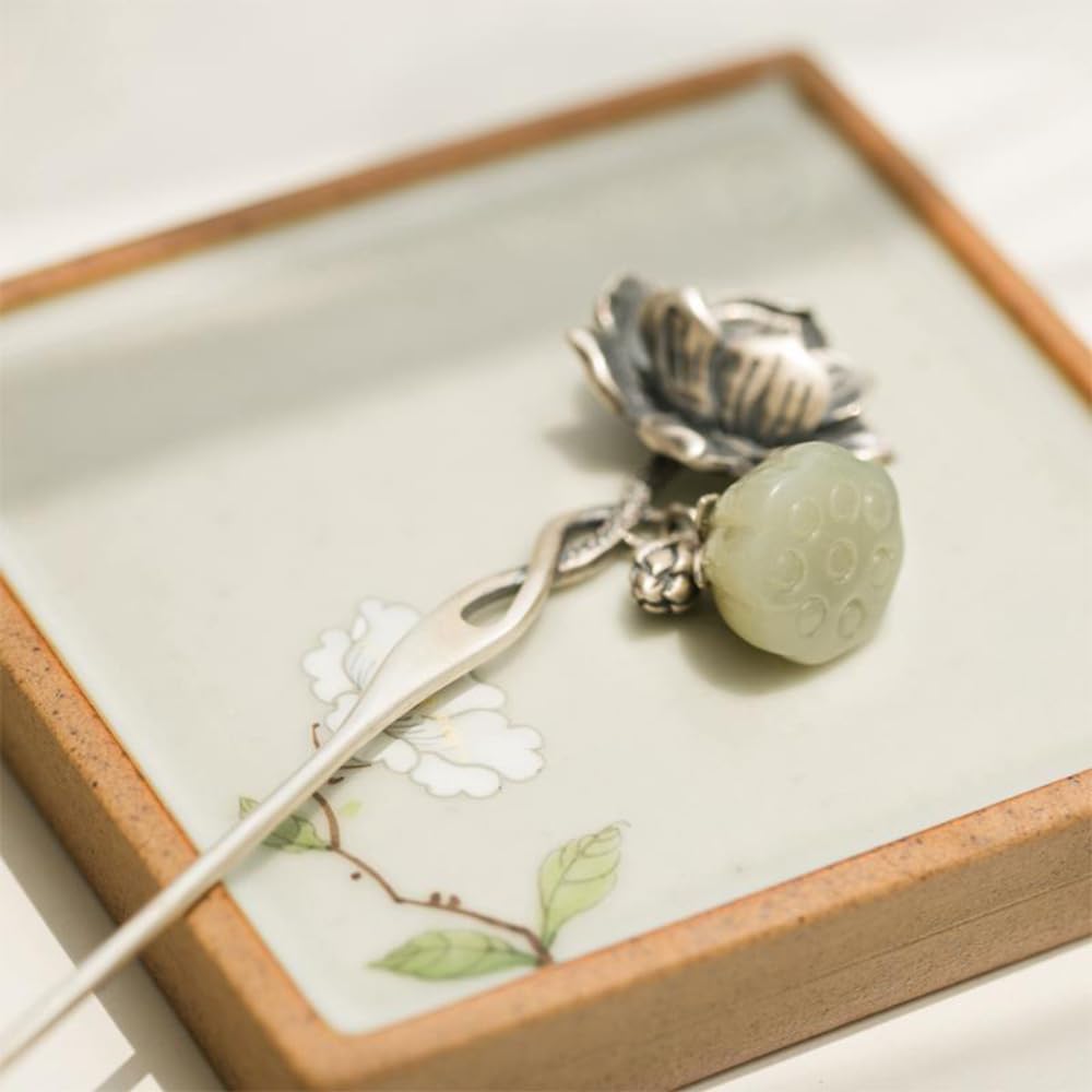 Spinka do włosów w stylu retro, Vintage Hairstick, Hair Stick, Etniczny styl wykwintna biżuteria do włosów Lotus Spinka Tiara Klasyczny ślub Cheongsam Hanfu Akcesoria