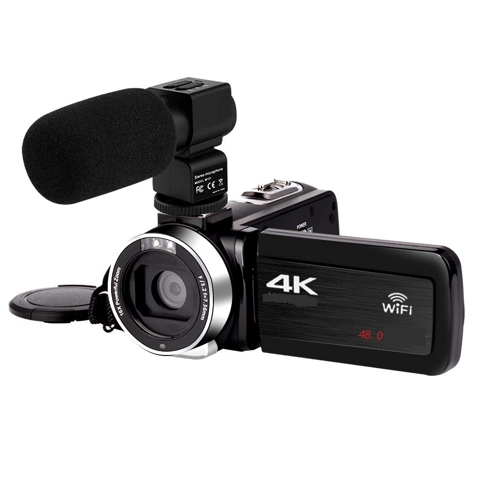 ビデオカメラ4KYouTubeカメラvlogカメラUltraHD Amazon | ビデオカメラ4K 60FPSウルトラHD 64.0MPYouTubeカメラWIFI