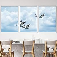 3 Piece Framed Canvas Wall Art Birds Canvas Prints Home Artwork Decoration for Living Room,Bedroom - 16