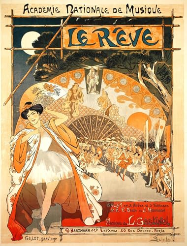 Affiches et gravures Le Rêve Steinlen peinture toile 60x90cm