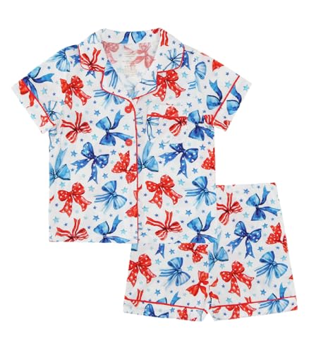 Image of Toddler Boys Girls Clothes Set Viscose from Bamboo Home Outfit Button Down Top Clothing Sets Soft with Pockets 2-5T