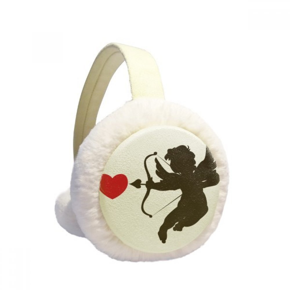 Orejeras de invierno Cupido plegables de felpa suave en color blanco