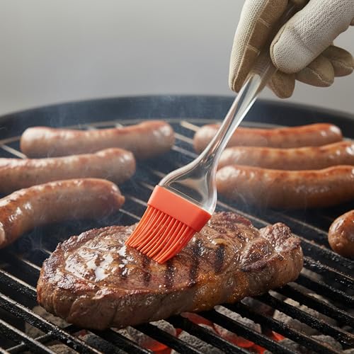 BBQ-Toro Silikon Backpinsel Grillpinsel | 21 cm | hitzebeständig | Silikonpinsel Küchenpinsel für BBQ Marinaden, Fleisch, Sauce, Öl (1)