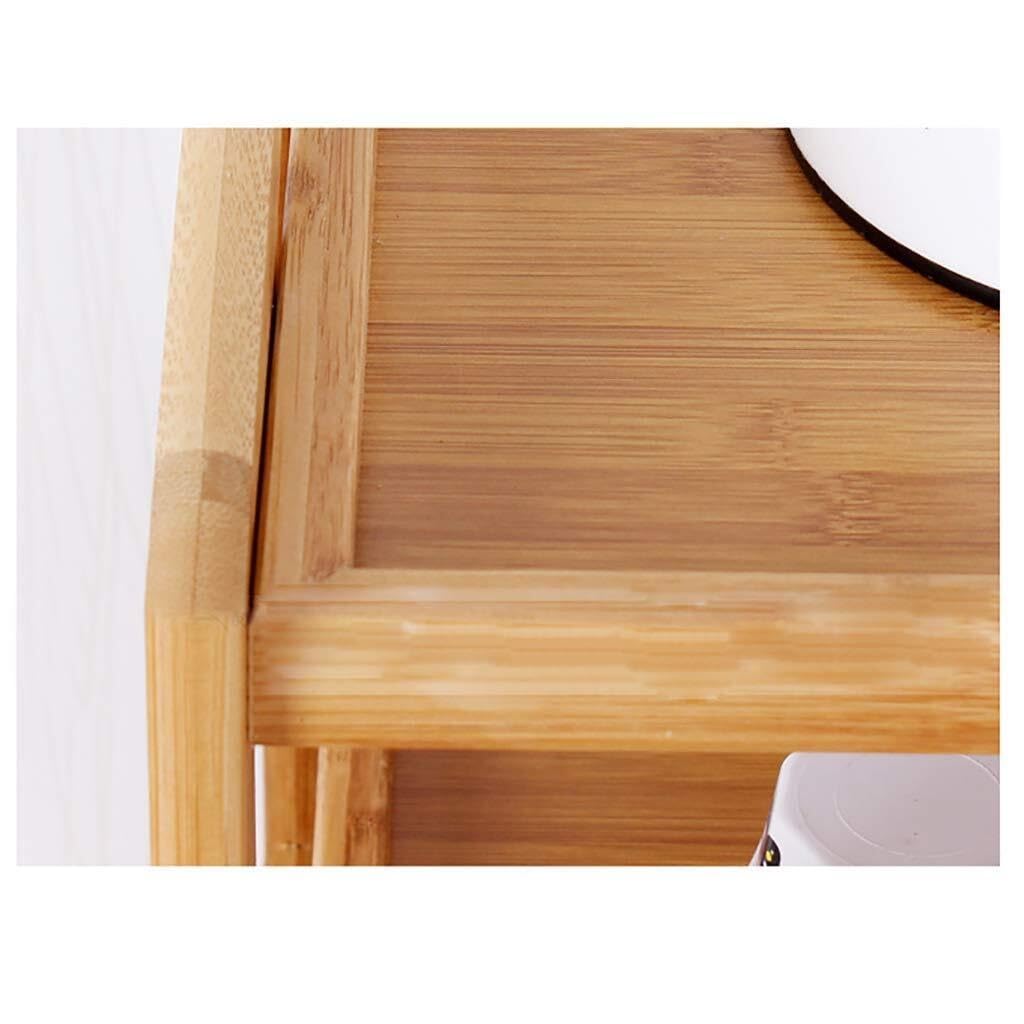 Carrello di Servizio in Legno con Ruote Bloccabili, Carrello da Pranzo A 4 Ripiani per Cucina, Hotel E Ristoranti, Organizer per Vassoi in Legno Massello per Case di Cura