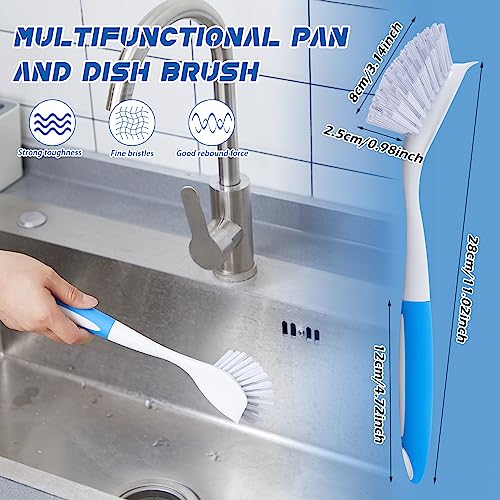 Image of Hsei 20 Pcs Kitchen Scrub Dish Brush Bulk, Blue
