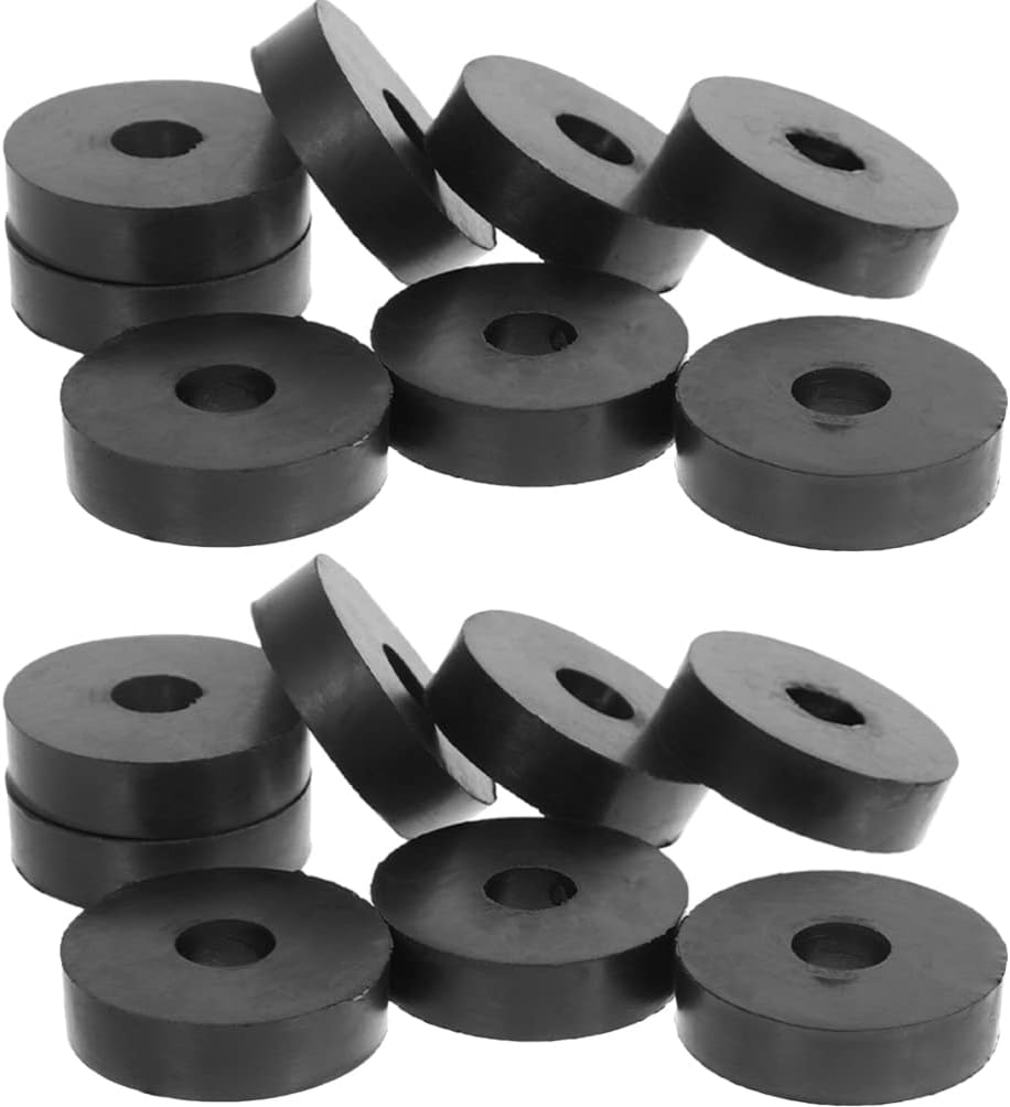 VILLCASE 16pcs Rubber Isolation Pad Black Washers Generator