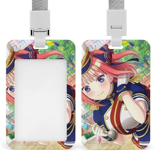 五等分の花嫁 中野二乃 IDカードホルダー 縦型 社員証 カードケース ネームホルダー 名札ホルダーカードケース 防水 吊り下げ パスケース カード入れ 名札ケース 通勤 通学 男女兼用 名刺入れ クリップスト リール付き かわいい 人気 社員証ケース カ