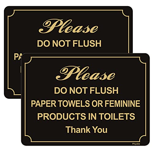 Panneau Do Not Flush acrylique moderne pour wc bureau et restaurant
