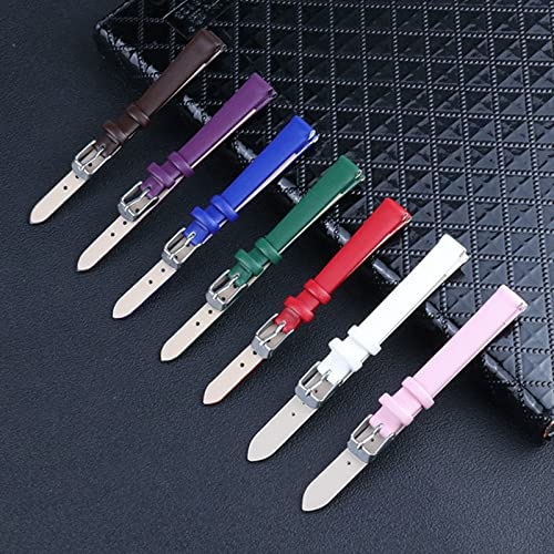 Bracelet montre cuir véritable souple et léger de 8 à 22 mm pour hommes et femmes