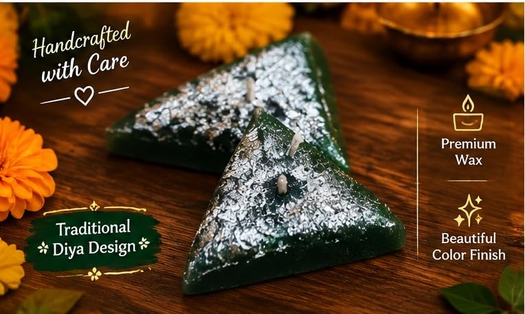 Image of Paan Candle Pack of 4 Pieces | Betel Leaf Paan Decorative Candlees for Diwali, Festivals, Pooja & Home Decoration | Traditional Indian Festive Candle for Gifting