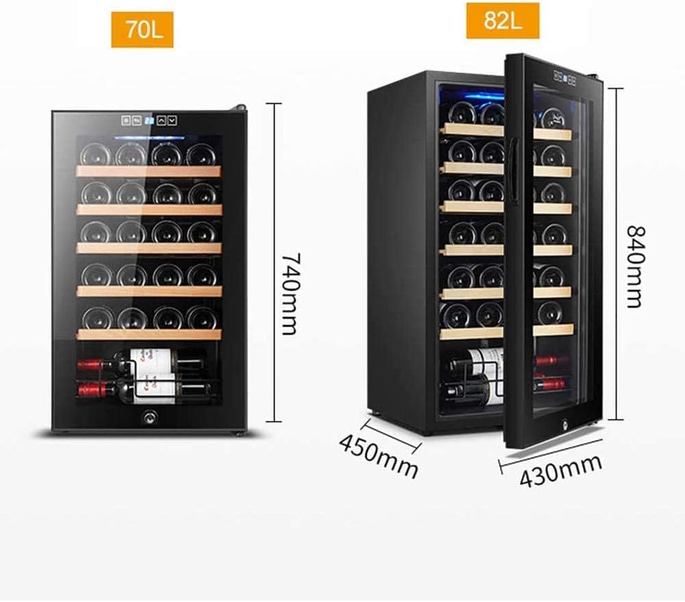 Wine Cooler Freestanding Compressor Wine Refrigerator Counter Home Bar Cellar with Locking Door Digital Control Adjustable Shelves 24/28 Bottles Large Capacity 24 Bottle-24 Bottle