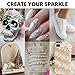 16500Pcs White Half Pearls Beads for Crafting, 2-10mm Mixed Sizes Flat Back Glue On Pearls Rhinestones Gems with B7000 Glue for Crafts Bedazzling Shoes Clothes and More