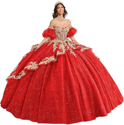 Yifanier Hermoso Vestido de quinceañera con Apliques Dorados y Lazo con Capas y Escote en V MT045